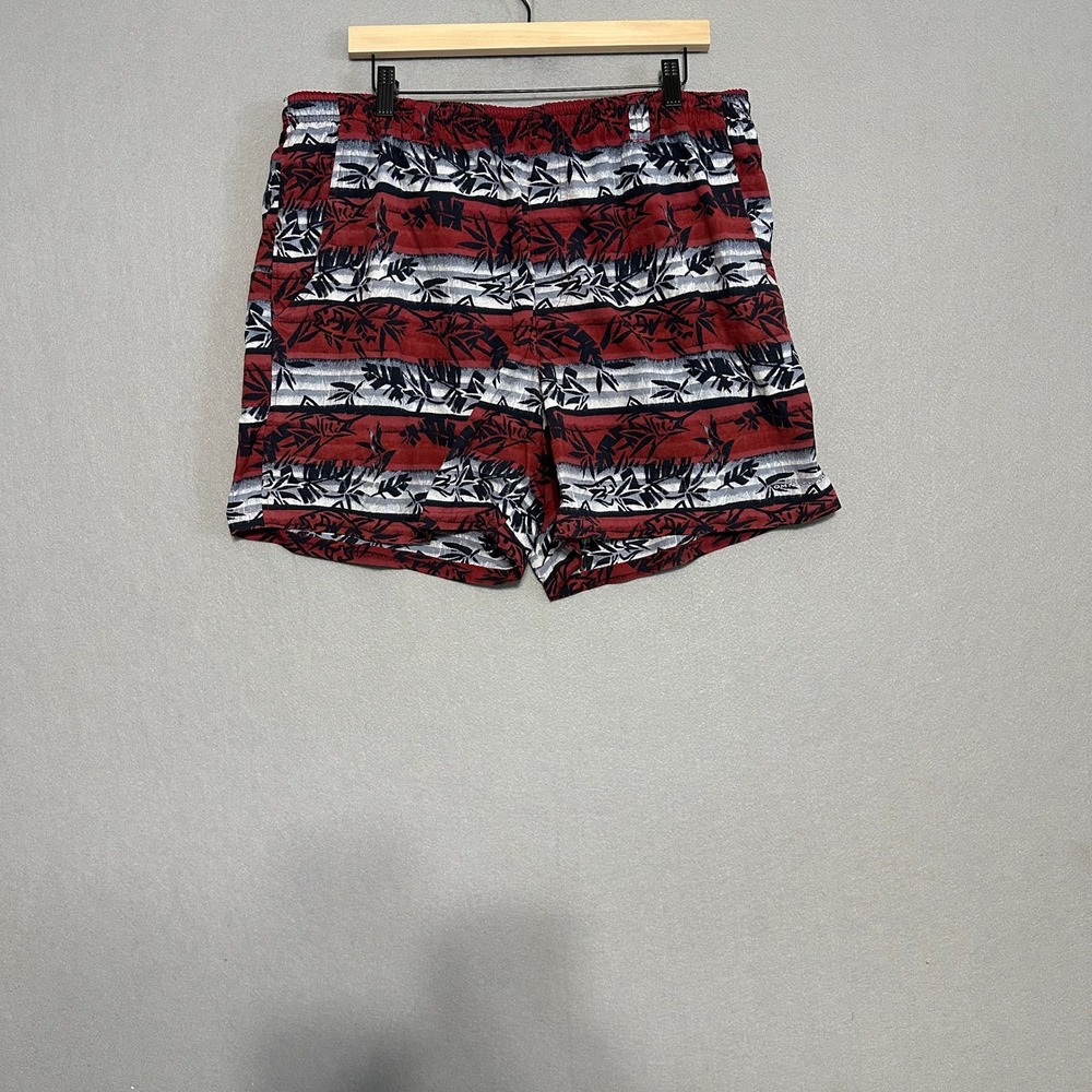 Columbia PFG Mens XL Red Tropical Print Swim Trunks Performance‎ Fishing Shorts